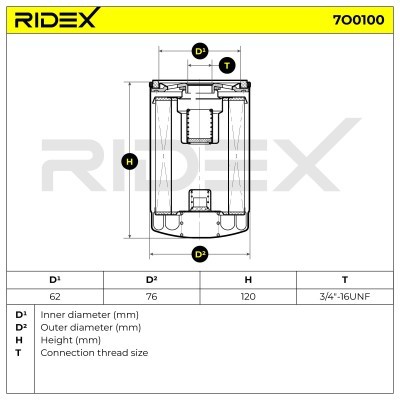 Oil Filter RIDEX 7O0100 7O0100 - photo 5