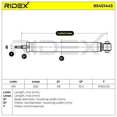 Shock Absorber RIDEX 854S1443 854S1443 - photo 5
