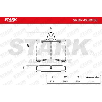 Brake Pads Set Stark SKBP-0010158 SKBP-0010158 - photo 3