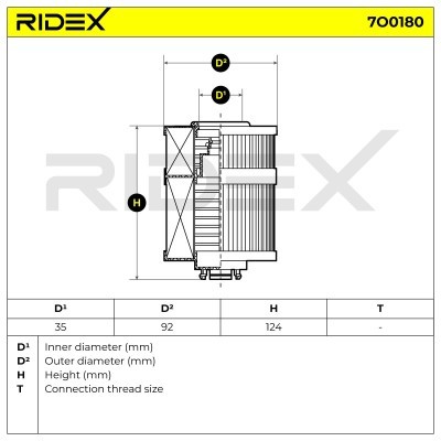 Oil Filter RIDEX 7O0180 7O0180 - photo 7