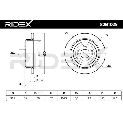 Brake Disc RIDEX 82B1029 82B1029 - photo 7