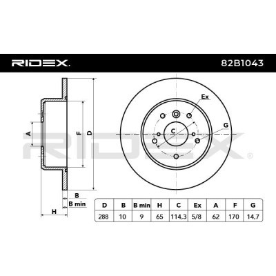 Brake Disc RIDEX 82B1043 82B1043 - photo 3
