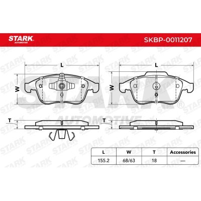 Brake Pads Set Stark SKBP-0011207 SKBP-0011207 - photo 3