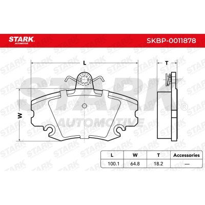 Brake Pads Set Stark SKBP-0011878 SKBP-0011878 - photo 3