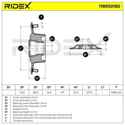 Strut Support Bearing Front RIDEX 1180S0182 1180S0182 - photo 5