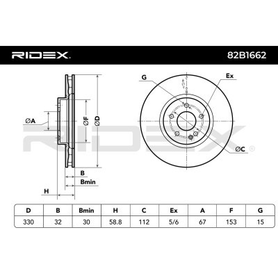 Brake Disc RIDEX 82B1662 82B1662 - photo 5