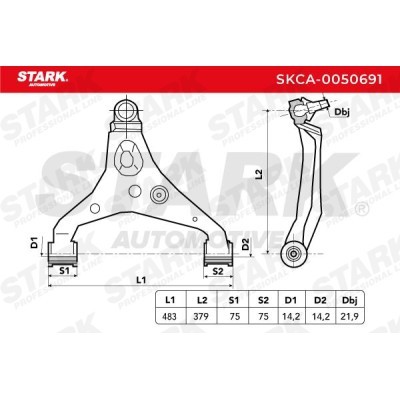 Control Arm Stark SKCA-0050691 SKCA-0050691 - photo 2