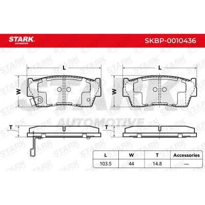 Brake Pads Set Stark SKBP-0010436 SKBP-0010436 - photo 3