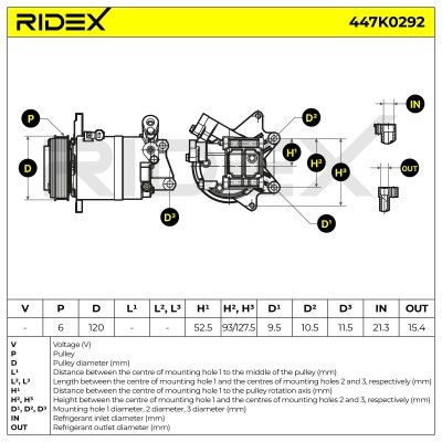 Compressor, Air Conditioning 447K0292 - photo 6