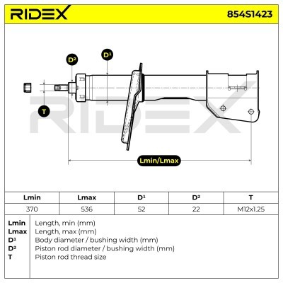 Shock Absorber RIDEX 854S1423 854S1423 - photo 8
