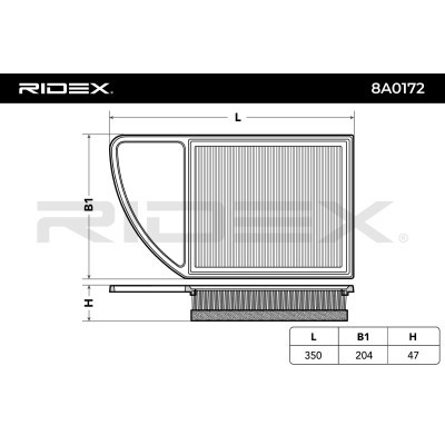 Air Filter RIDEX 8A0172 8A0172 - photo 5