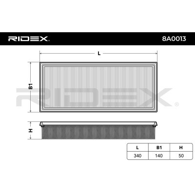 Air Filter RIDEX 8A0013 8A0013 - photo 3