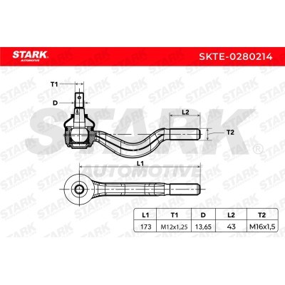 Tie Rod End Stark SKTE-0280214 SKTE-0280214 - photo 6