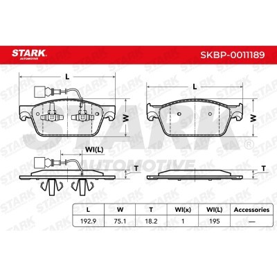 Brake Pads Set Stark SKBP-0011189 SKBP-0011189 - photo 3