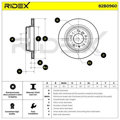 Brake Disc RIDEX 82B0960 82B0960 - photo 5