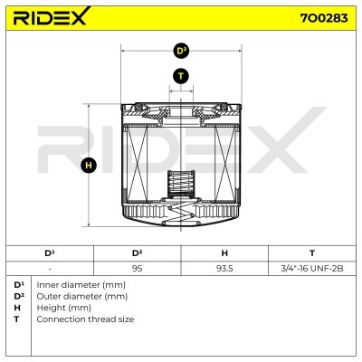 Oil Filter RIDEX 7O0283 7O0283 - photo 6