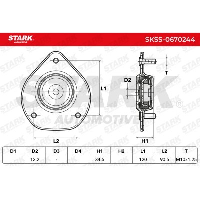 Strut Support Bearing Front Stark SKSS-0670244 SKSS-0670244 - photo 4