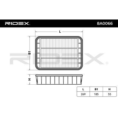 Air Filter RIDEX 8A0066 8A0066 - photo 3