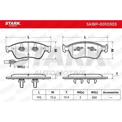Brake Pads Set Stark SKBP-0010303 SKBP-0010303 - photo 4