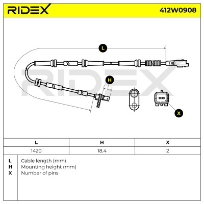 ABS Sensor RIDEX 412W0908 412W0908 - photo 6