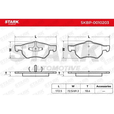 Brake Pads Set Stark SKBP-0010203 SKBP-0010203 - photo 3