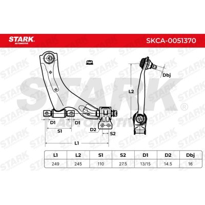 Control Arm Stark SKCA-0051370 SKCA-0051370 - photo 6