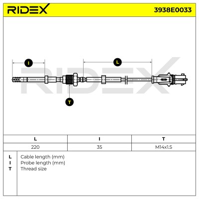 Exhaust gas temperature sensor RIDEX 3938E0033 3938E0033 - photo 6