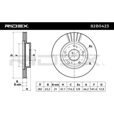 Brake Disc RIDEX 82B0423 82B0423 - photo 6