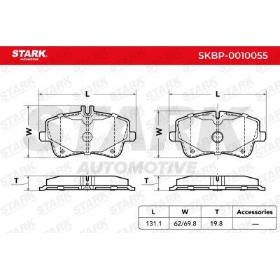Brake Pads Set Stark SKBP-0010055 SKBP-0010055 - photo 2
