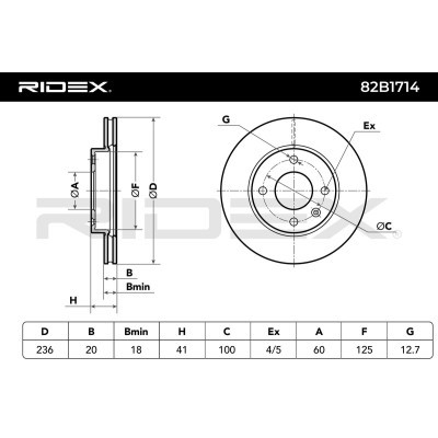 Brake Disc RIDEX 82B1714 82B1714 - photo 7
