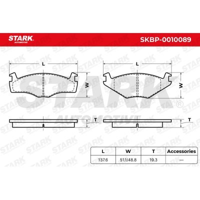 Brake Pads Set Stark SKBP-0010089 SKBP-0010089 - photo 3