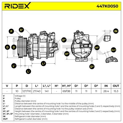 Compressor, Air Conditioning 447K0050 - photo 7