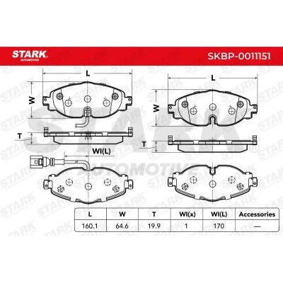 Brake Pads Set Stark SKBP-0011151 SKBP-0011151 - photo 2