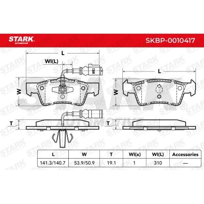Brake Pads Set Stark SKBP-0010417 SKBP-0010417 - photo 3