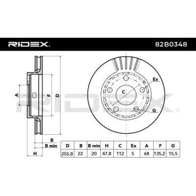 Brake Disc RIDEX 82B0348 82B0348 - photo 6