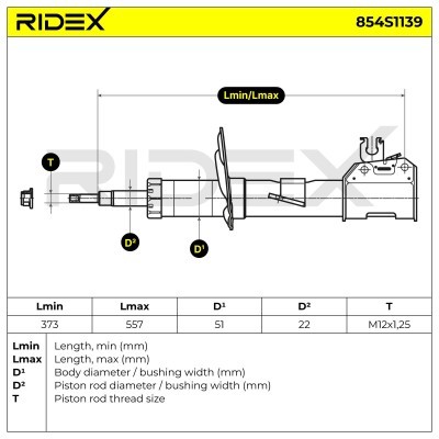 Shock Absorber RIDEX 854S1139 854S1139 - photo 8