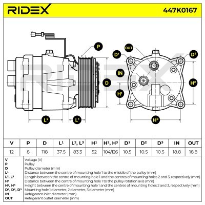 Compressor, Air Conditioning 447K0167 - photo 8