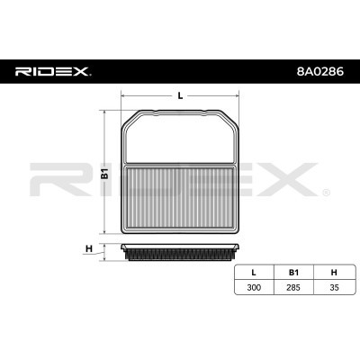Air Filter RIDEX 8A0286 8A0286 - photo 3