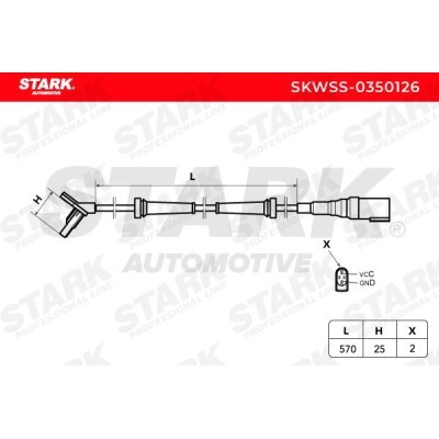 ABS Sensor Stark SKWSS-0350126 SKWSS-0350126 - photo 5