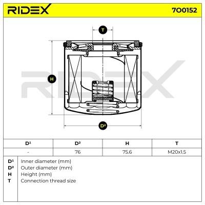 Oil Filter RIDEX 7O0152 7O0152 - photo 5