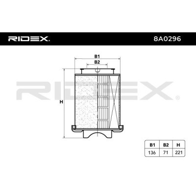 Air Filter RIDEX 8A0296 8A0296 - photo 6