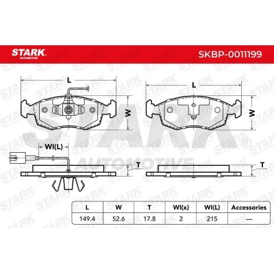 Brake Pads Set Stark SKBP-0011199 SKBP-0011199 - photo 3