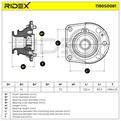 Strut Support Bearing Front RIDEX 1180S0081 1180S0081 - photo 4