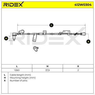 ABS Sensor RIDEX 412W0304 412W0304 - photo 11