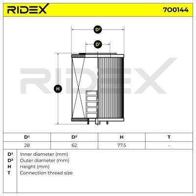 Oil Filter RIDEX 7O0144 7O0144 - photo 4