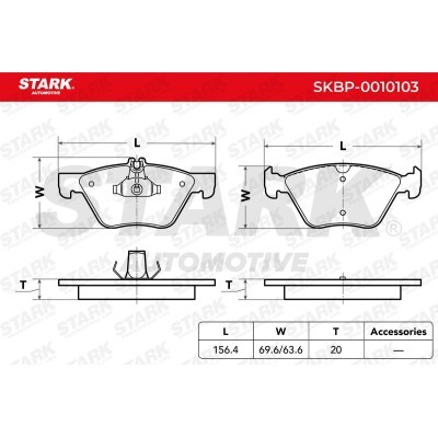 Brake Pads Set Stark SKBP-0010103 SKBP-0010103 - photo 3