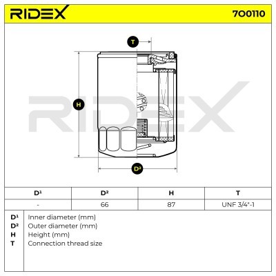 Oil Filter RIDEX 7O0110 7O0110 - photo 5
