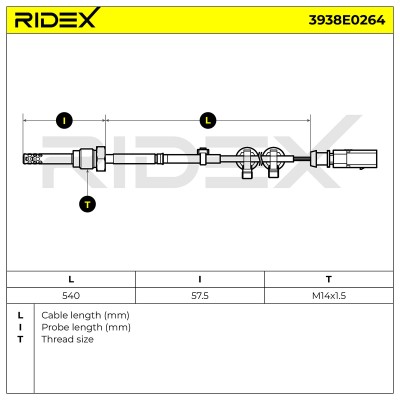 Exhaust gas temperature sensor RIDEX 3938E0264 3938E0264 - photo 7