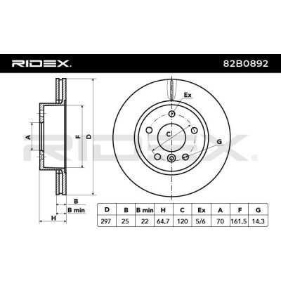 Brake Disc RIDEX 82B0892 82B0892 - photo 3