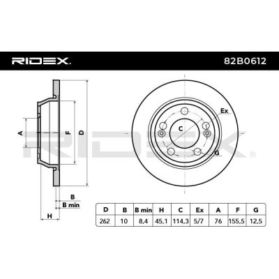 Brake Disc RIDEX 82B0612 82B0612 - photo 4